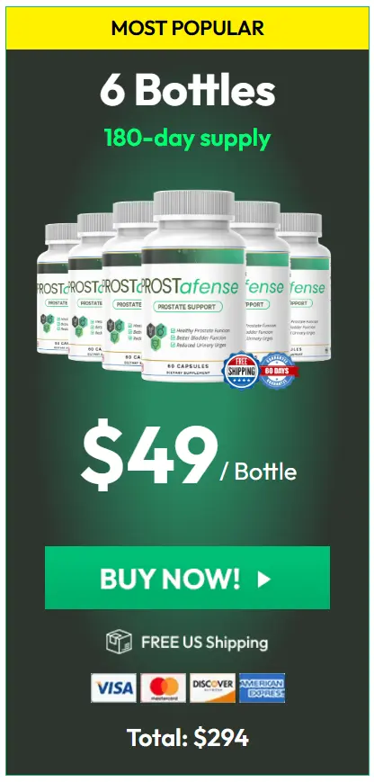 ProstAfense 6 Bottle Price